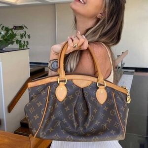 Louis Vuitton Brown and Tan Shoulder Bag